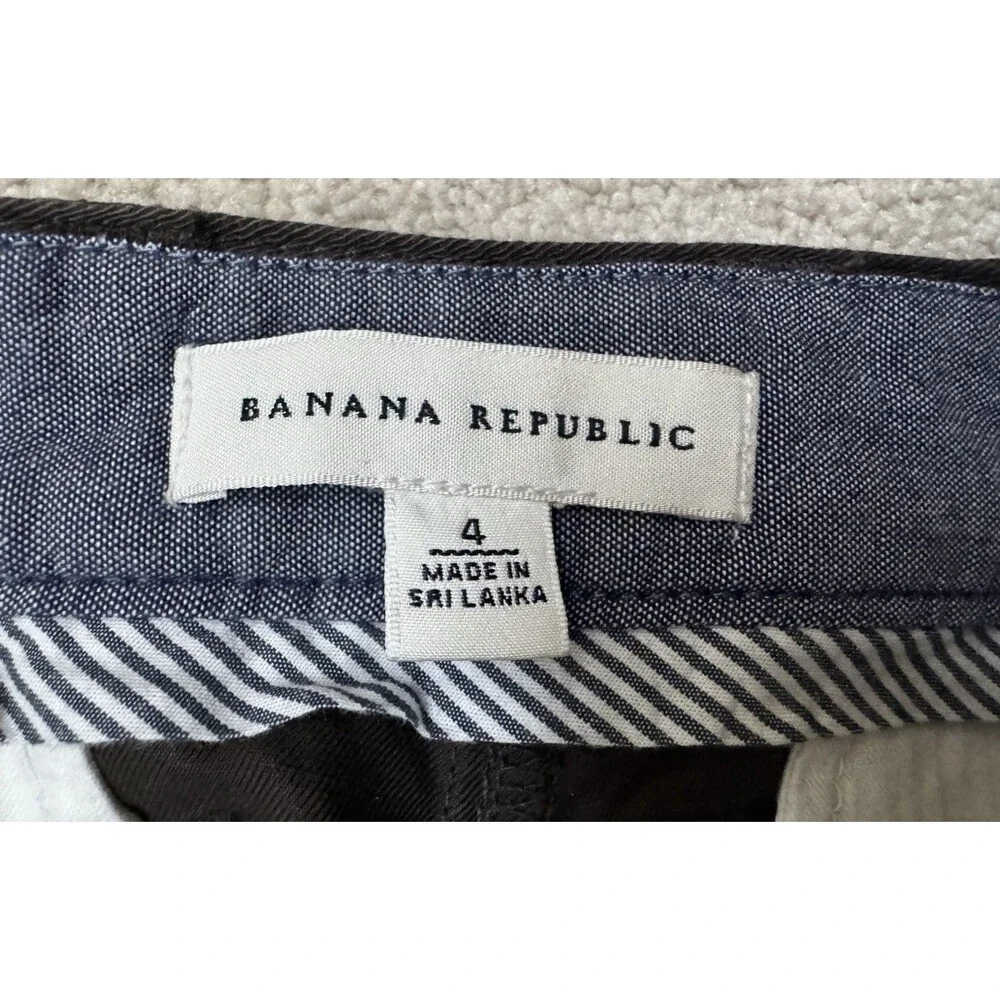 Banana Republic Women's Straight Leg Trousers Size 4 Dark Brown With Tie Belt